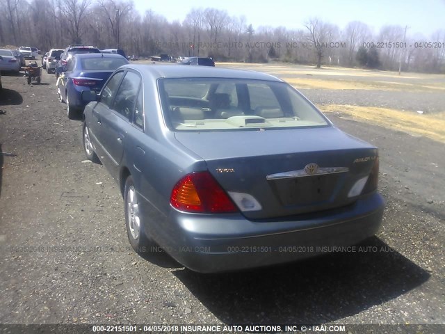 4T1BF28B9YU030736 - 2000 TOYOTA AVALON XL/XLS TEAL photo 3