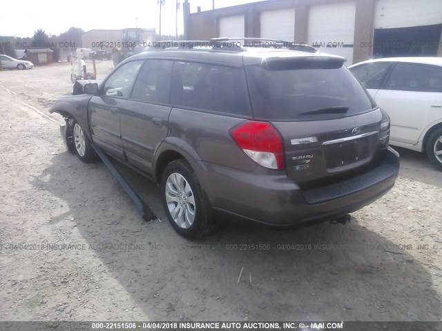 4S4BP66CX97343150 - 2009 SUBARU OUTBACK 2.5I LIMITED BROWN photo 3