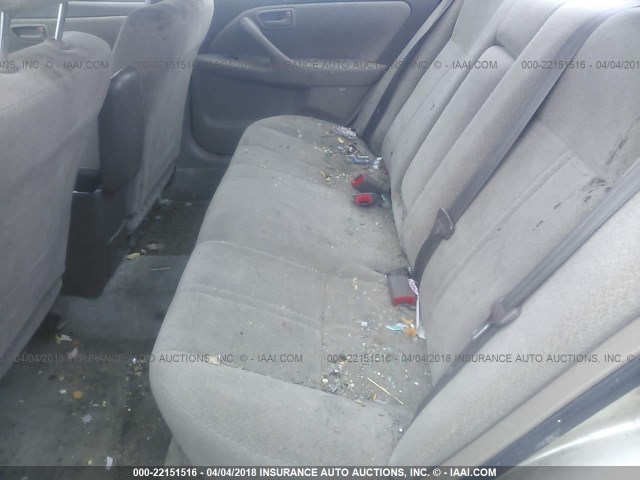 JT2BF22K810296932 - 2001 TOYOTA CAMRY CE/LE/XLE GOLD photo 8