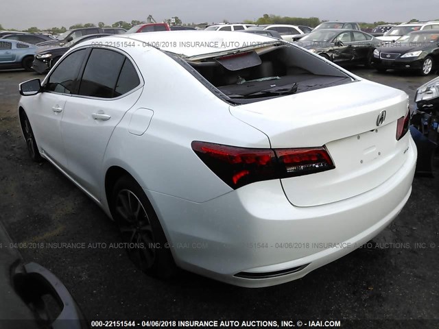 19UUB3F52FA001574 - 2015 ACURA TLX TECH WHITE photo 3