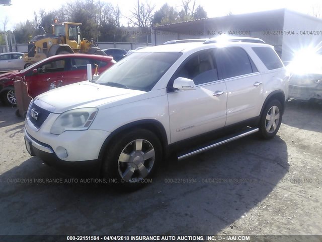 1GKER23748J259116 - 2008 GMC ACADIA SLT-1 WHITE photo 2