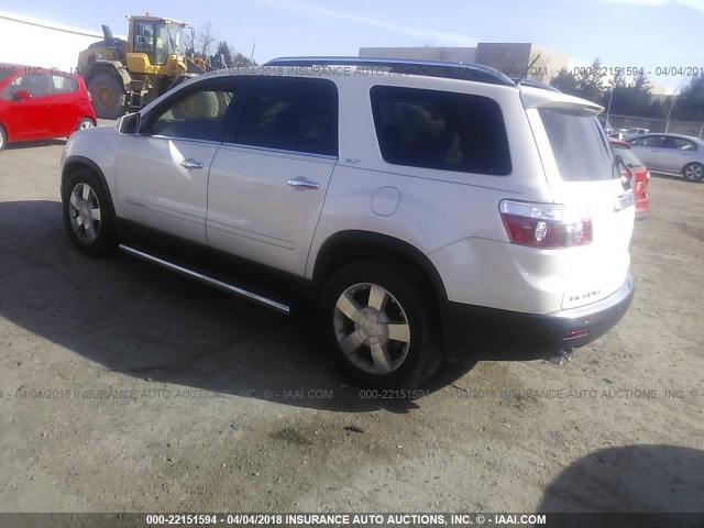 1GKER23748J259116 - 2008 GMC ACADIA SLT-1 WHITE photo 3