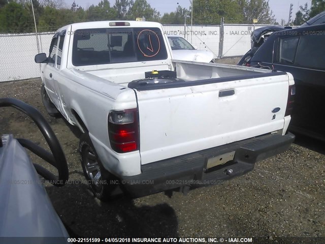 1FTYR14V61PB18714 - 2001 FORD RANGER SUPER CAB WHITE photo 3