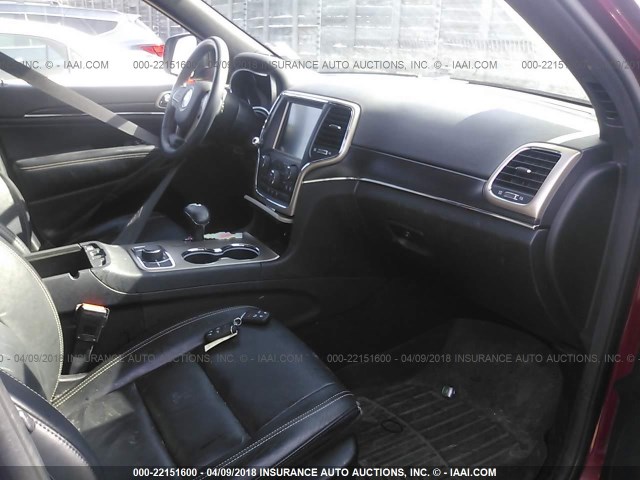 1C4RJFBG7EC363869 - 2014 JEEP GRAND CHEROKEE LIMITED RED photo 5