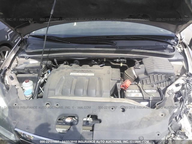 5FNRL38787B427374 - 2007 HONDA ODYSSEY EXL ოქროსფერი ფოტო 10