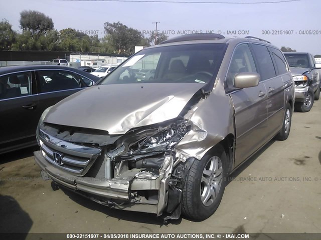 5FNRL38787B427374 - 2007 HONDA ODYSSEY EXL ოქროსფერი ფოტო 2