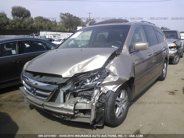 5FNRL38787B427374 - 2007 HONDA ODYSSEY EXL GOLD photo 2