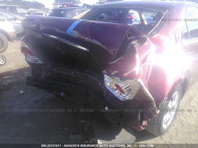 4T1BE30K76U158149 - 2006 TOYOTA CAMRY LE/XLE/SE მუქწითელი ფოტო 6