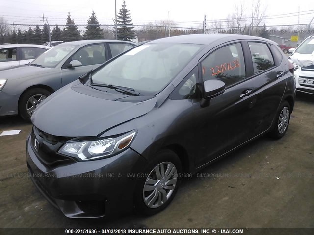 3HGGK5H58HM710506 - 2017 HONDA FIT LX GRAY photo 2