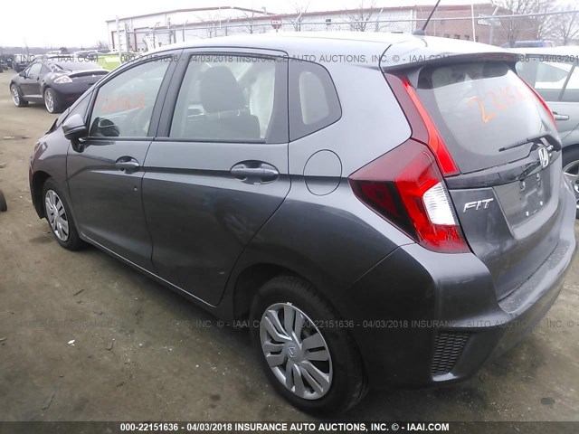 3HGGK5H58HM710506 - 2017 HONDA FIT LX GRAY photo 3