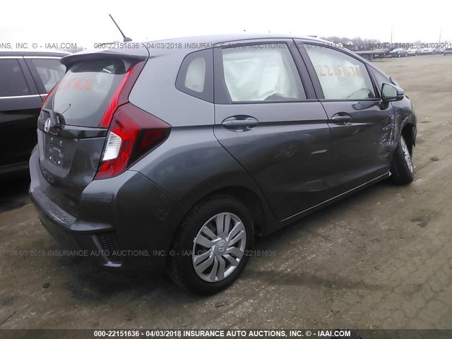 3HGGK5H58HM710506 - 2017 HONDA FIT LX GRAY photo 4