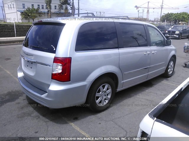 2C4RC1BG7CR312549 - 2012 CHRYSLER TOWN & COUNTRY TOURING SILVER photo 4