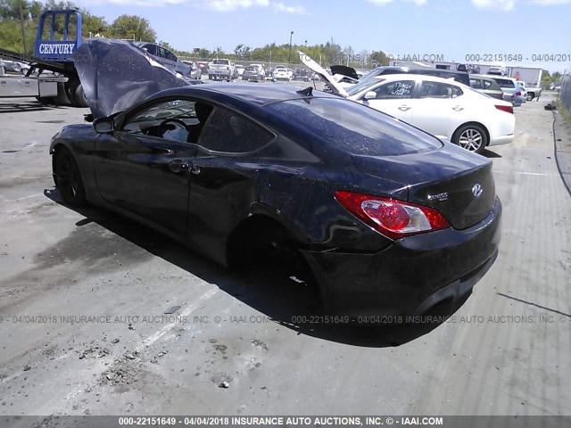 KMHHT6KD4AU030038 - 2010 HYUNDAI GENESIS COUPE 2.0T BLACK photo 3