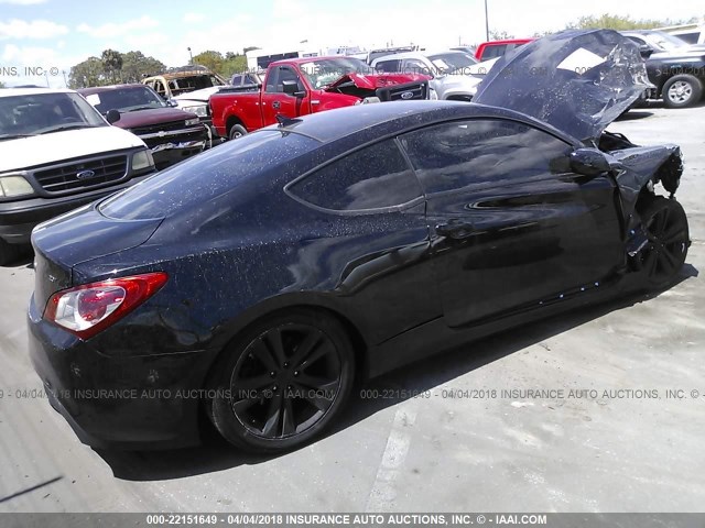 KMHHT6KD4AU030038 - 2010 HYUNDAI GENESIS COUPE 2.0T BLACK photo 4