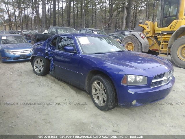 2B3KA53H96H474345 - 2006 DODGE CHARGER R/T BLUE photo 1