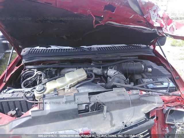 1FDAF56F0YEC96451 - 2000 FORD F550 SUPER DUTY RED photo 9