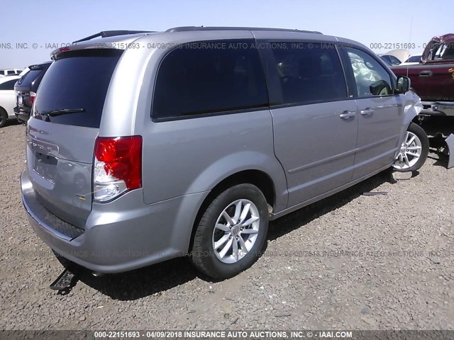 2C4RDGCG8DR771346 - 2013 DODGE GRAND CARAVAN SXT SILVER photo 4