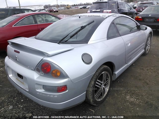 4A3AC74H43E023595 - 2003 MITSUBISHI ECLIPSE GTS SILVER photo 4