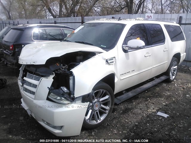 1GYS4JEF6ER139434 - 2014 CADILLAC ESCALADE ESV PREMIUM WHITE photo 2