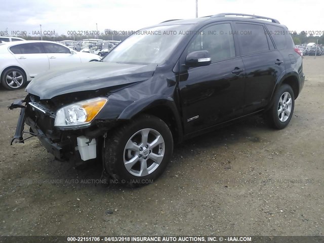 2T3YF4DV8BW068060 - 2011 TOYOTA RAV4 LIMITED BLACK photo 2