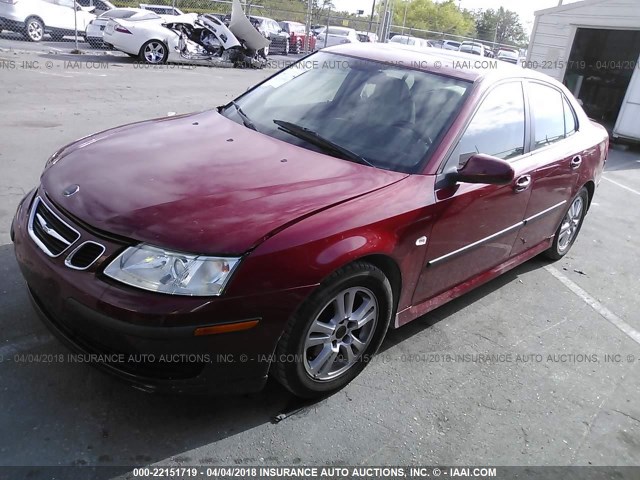 YS3FD49Y871017303 - 2007 SAAB 9-3 2.0T RED photo 2