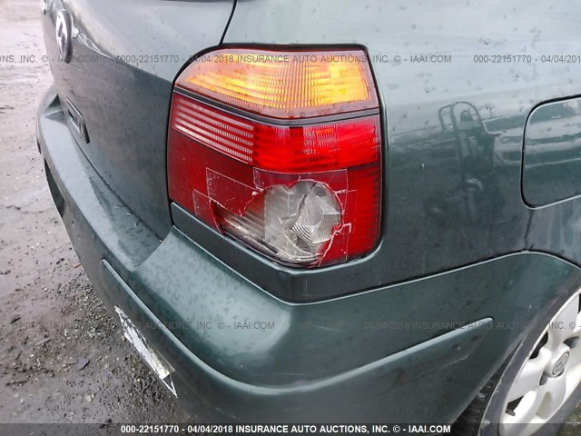 3VWDC21V61M810971 - 2001 VOLKSWAGEN CABRIO GLX 绿色 照片 6
