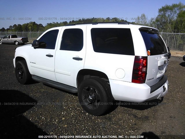 1GNFC13C67R352431 - 2007 CHEVROLET TAHOE C1500 WHITE photo 3