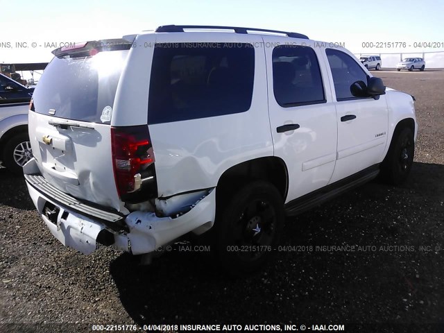 1GNFC13C67R352431 - 2007 CHEVROLET TAHOE C1500 WHITE photo 4