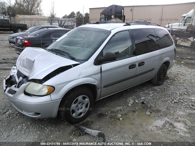 1D4GP24R93B261928 - 2003 DODGE GRAND CARAVAN SE GRAY photo 2