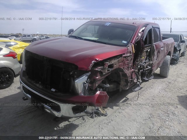 1N6BA1F46GN513429 - 2016 NISSAN TITAN XD SL/PRO-4X/PLAT RESERVE RED photo 2