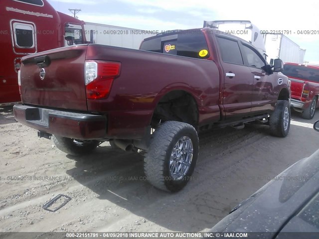 1N6BA1F46GN513429 - 2016 NISSAN TITAN XD SL/PRO-4X/PLAT RESERVE RED photo 4