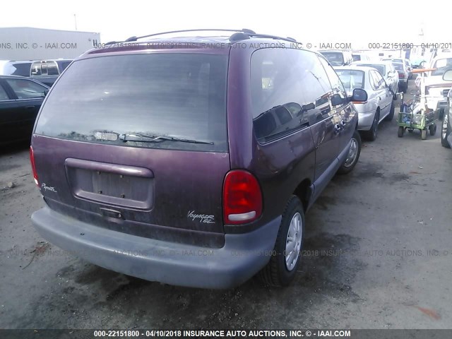 2P4GP45G2XR320536 - 1999 PLYMOUTH VOYAGER SE/EXPRESSO PURPLE photo 4