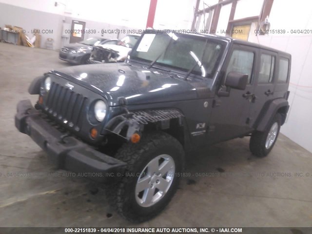 1J4GA39148L606771 - 2008 JEEP WRANGLER UNLIMITE X BLUE photo 2