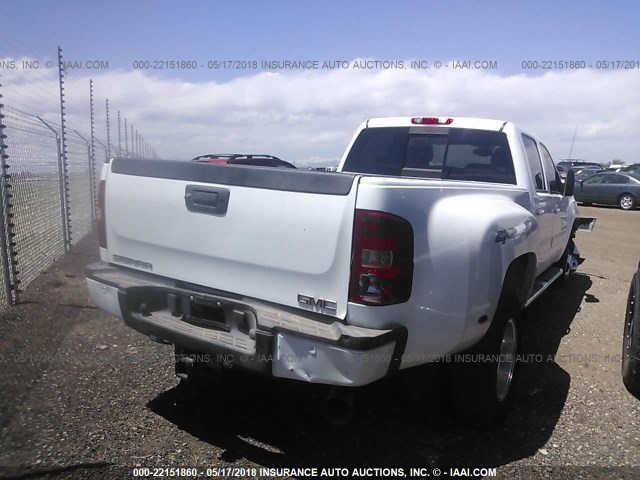 1GT426C81EF135007 - 2014 GMC SIERRA K3500 DENALI WHITE photo 4