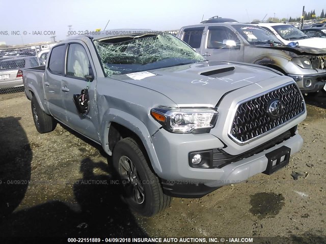 3TMDZ5BN6JM037632 - 2018 TOYOTA TACOMA DBL CAB/SR5/TRD SPORT/OR SILVER photo 1