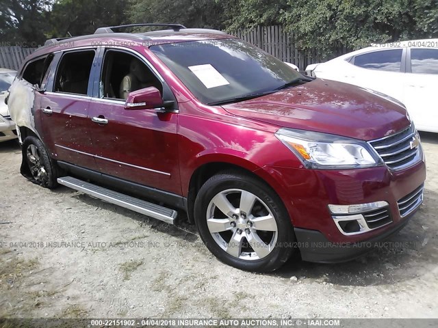 1GNKRLKD3DJ101024 - 2013 CHEVROLET TRAVERSE LTZ RED photo 1