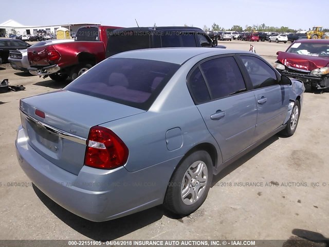 1G1ZS58F57F105642 - 2007 CHEVROLET MALIBU LS Light Blue photo 4