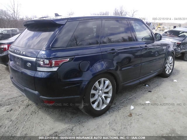 SALWR2VF0GA645365 - 2016 LAND ROVER RANGE ROVER SPORT HSE Dark Blue photo 4