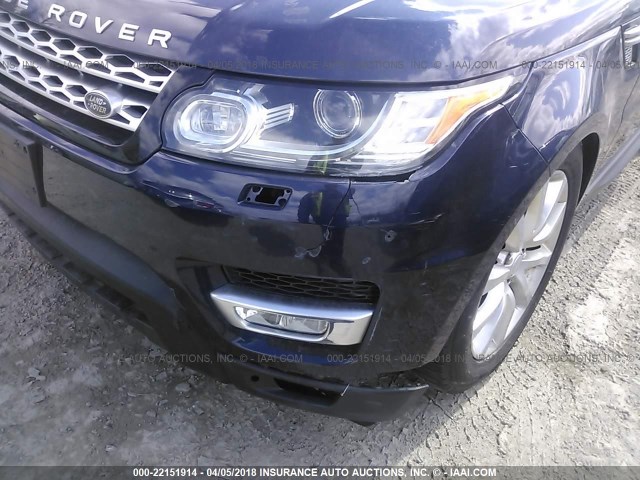 SALWR2VF0GA645365 - 2016 LAND ROVER RANGE ROVER SPORT HSE Dark Blue photo 6