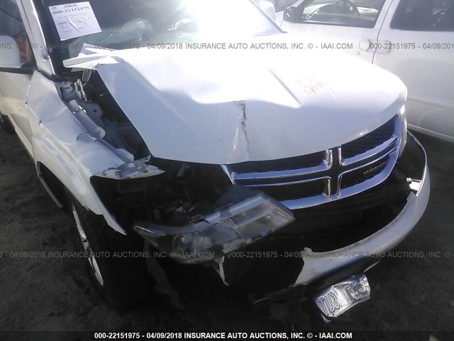 3C4PDDBG1ET236140 - 2014 DODGE JOURNEY SXT WHITE photo 6