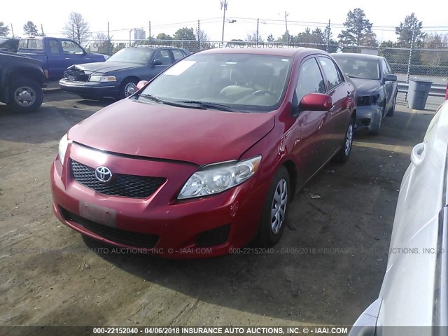 2T1BU4EE6AC262542 - 2010 TOYOTA COROLLA S/LE/XLE RED photo 2