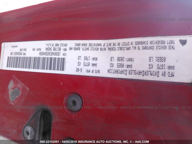 1B3AS46C02D640584 - 2002 DODGE NEON SE RED photo 9