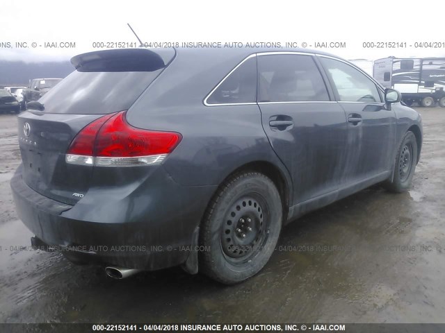 4T3BK3BB7BU057071 - 2011 TOYOTA VENZA GRAY photo 4