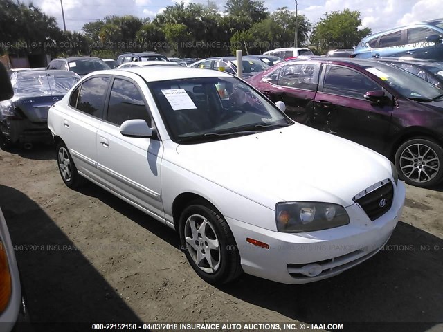 KMHDN46D74U796910 - 2004 HYUNDAI ELANTRA GLS/GT WHITE photo 1