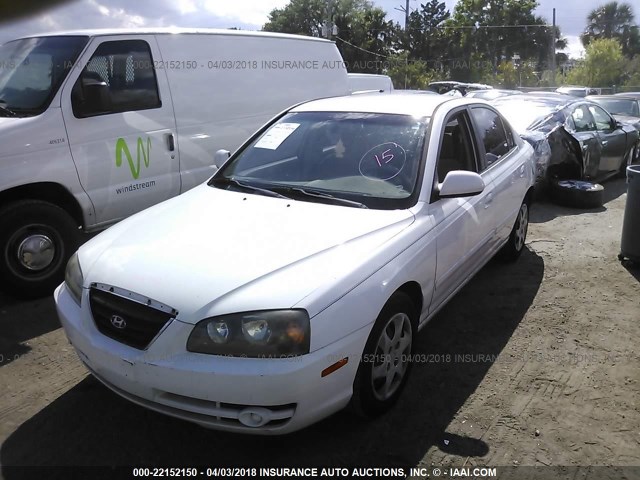 KMHDN46D74U796910 - 2004 HYUNDAI ELANTRA GLS/GT WHITE photo 2