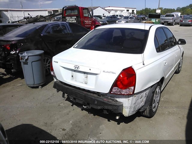 KMHDN46D74U796910 - 2004 HYUNDAI ELANTRA GLS/GT WHITE photo 6