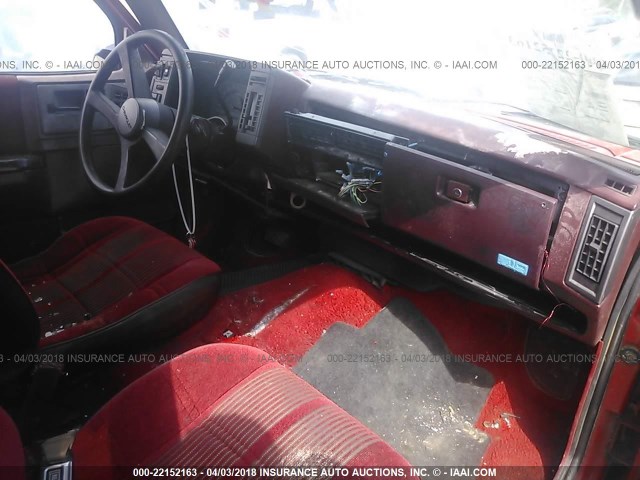 1GNCS13Z0N2169364 - 1992 CHEVROLET BLAZER S10 RED photo 5