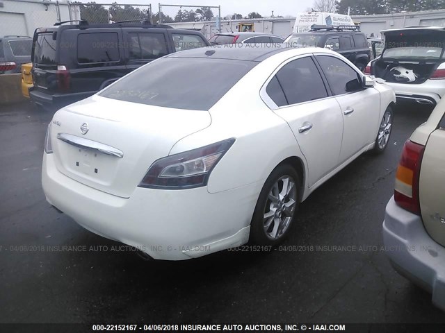 1N4AA5AP3CC856895 - 2012 NISSAN MAXIMA S/SV WHITE photo 4