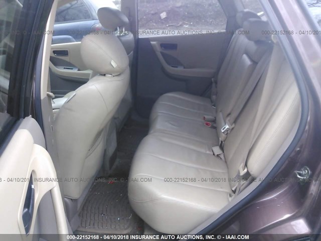 JN8AZ08T44W217275 - 2004 NISSAN MURANO SL/SE BROWN photo 8