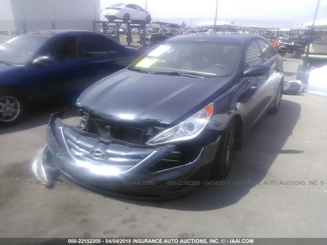 5NPEB4ACXBH156164 - 2011 HYUNDAI SONATA GLS BLUE photo 2